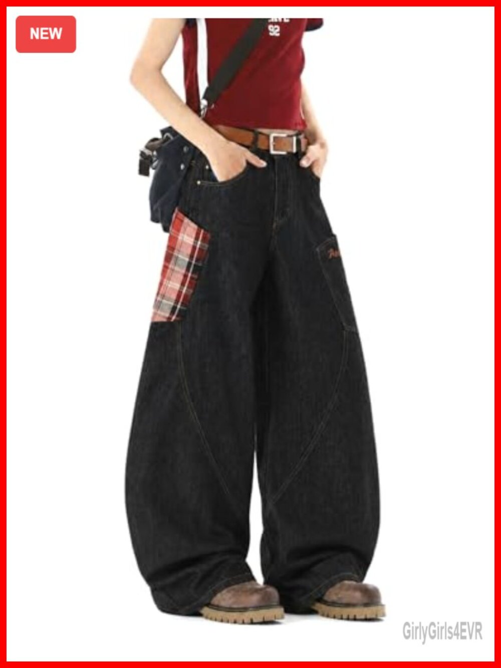 Aelfric Eden Baggy Barrel Jeans Wide Leg Denim Pants Y2K Streetwear